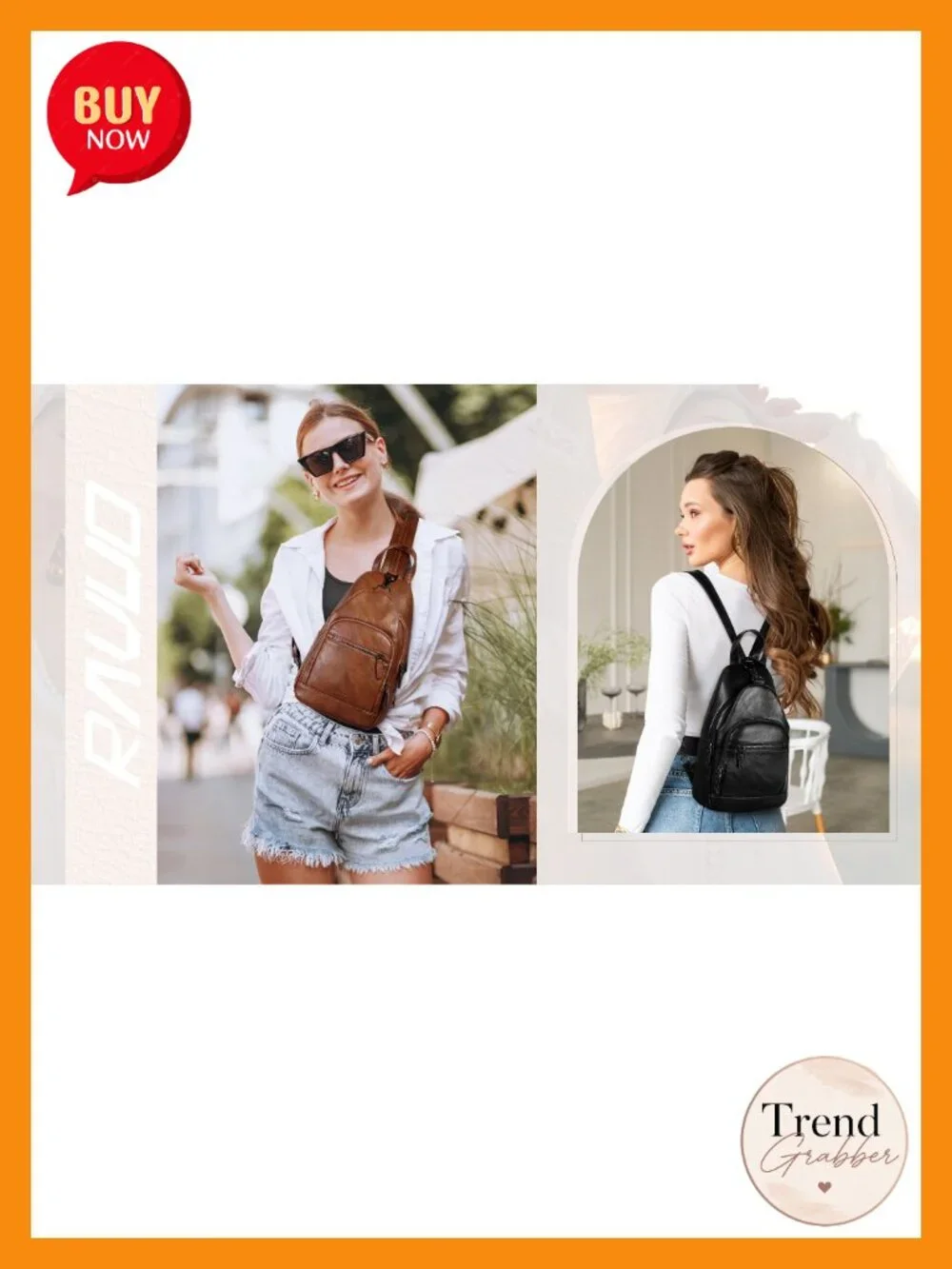 Faux Leather Convertible Backpack Purse Anti Theft Sling Bag Women Travel